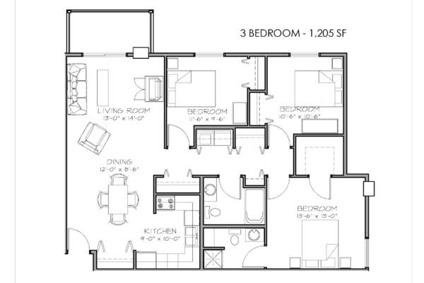 apartment floorplan diagram